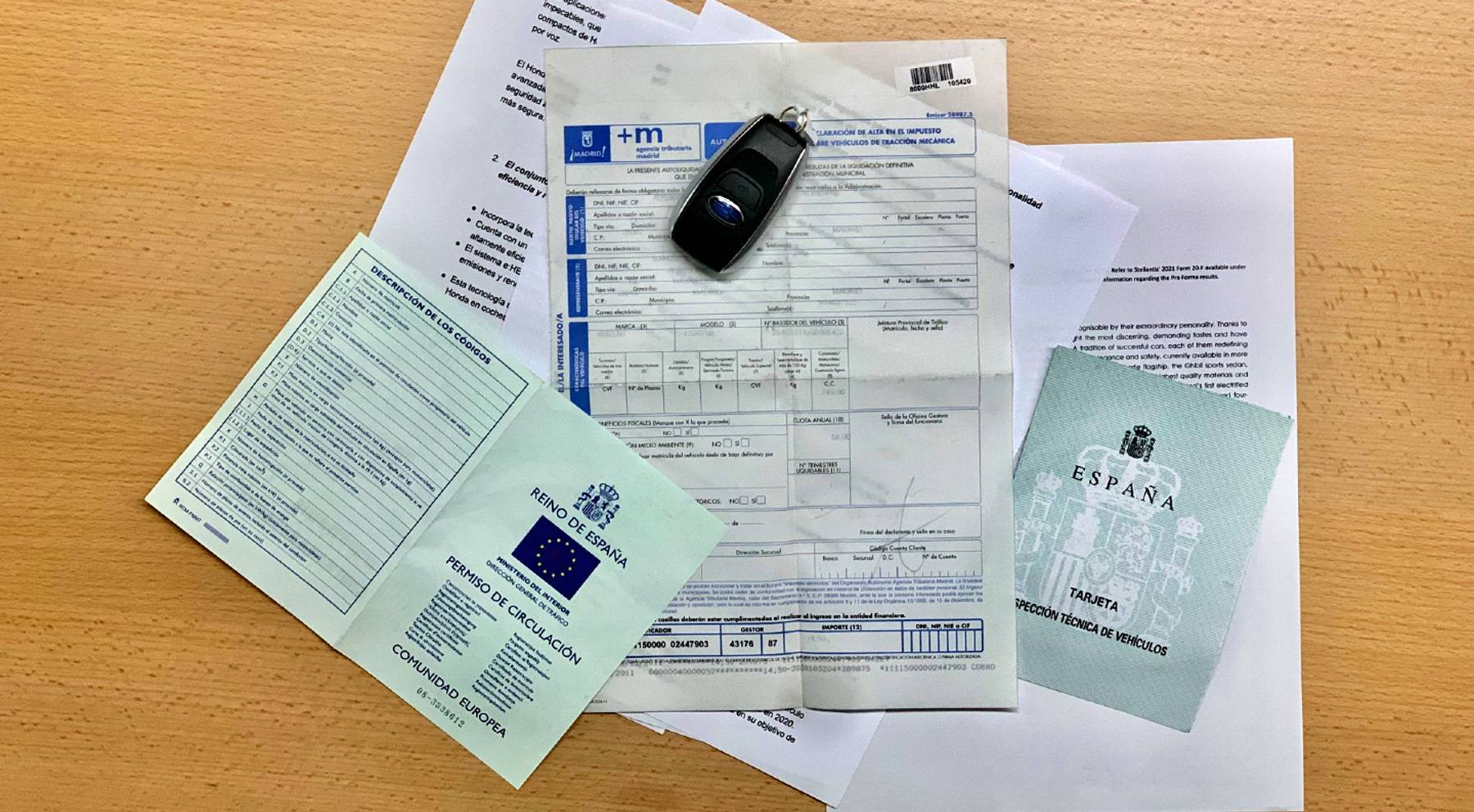 Documentos necesarios para transferir un coche